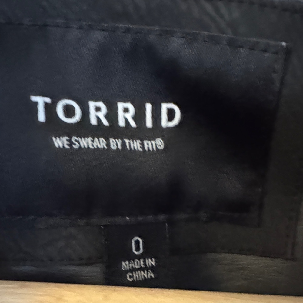 Torrid Black/Grey Leather Jacket - Picture 3 of 8